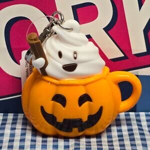 BBW Spiced Pumpkin Latte w. Whip Cream Pocketbac Holder Keychain Backpack Purse
